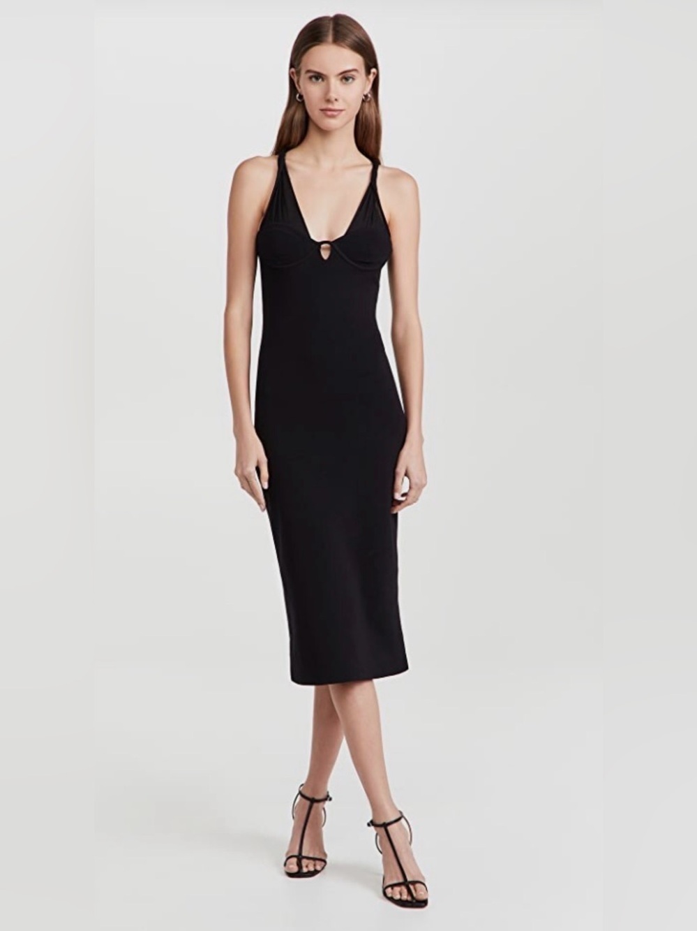 Dion Lee Womens Black Cotton Tube Twist Dress Size S